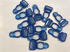 Пажи для чулок (пластик), синий, 10 мм