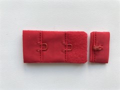 Застежка текстильная на 1 крючок (красный), Arta F