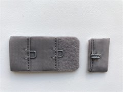 Застежка текстильная на 1 крючок (серый - шиншилла), Arta F