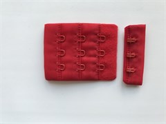 Застежка текстильная на 3 крючка (красный) Arta F