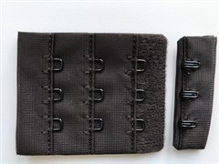 Застежка текстильная на 3 крючка (шоколадно-коричневый) Arta F