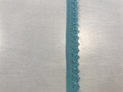 Резинка отделочная, ажурная, цвет голубой, 14 мм шириной