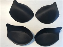 Чашки push-up и косточки, черный, размер 80А-75В-70С