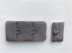 Застежка текстильная на 1 крючок (серый - шиншилла), Arta F - фото 4709