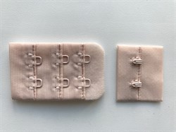 Застежка текстильная на 2 крючка (розово-персиковый) - фото 4719