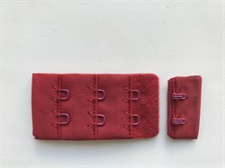 Застежка текстильная на 2 крючка (темно-красный) Arta F - фото 4722