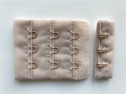 Застежка текстильная на 3 крючка (серебристый пион) Arta F - фото 4740