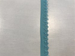 Резинка отделочная, ажурная, цвет голубой, 14 мм шириной - фото 4904