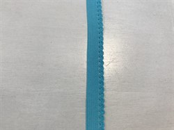 Резинка отделочная, ажурная, цвет бирюзовый, 10 мм шириной - фото 4905