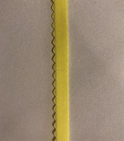Резинка становая, ажурная, желтый, 10 мм шириной - фото 6453