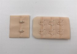 Застежка текстильная на 2 крючка (розово-персиковый) - фото 6977