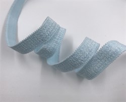 Резинка бретелечная, голубая, ажурная, 16 мм шириной - фото 7056