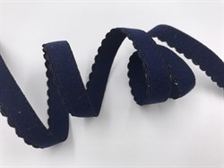 Резинка становая, ажурная, цвет темно-синий, 10 мм шириной - фото 7101
