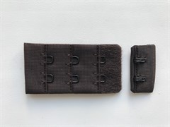 Застежка текстильная на 2 крючка (шоколадно-коричневый) Arta F