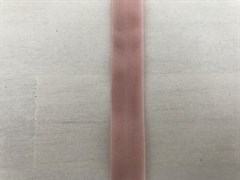 Бейка розовая пудра, матовая, ширина 15 мм