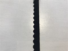 Резинка становая, ажурная, цвет черный, 12 мм шириной