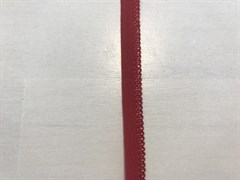 Резинка отделочная, ажурная, цвет темно-красный, 10 мм шириной