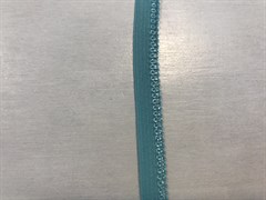 Резинка отделочная, ажурная, цвет голубой, 9 мм шириной