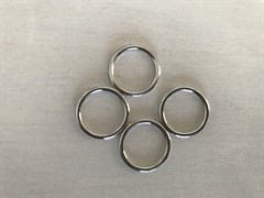 Кольца, серебристый, 15 мм (металл)