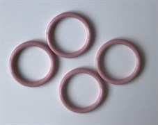 Кольца, розовая пудра, 10 мм (металл)