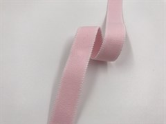Резинка бретелечная, нежно-розовая, ажурная, 20 мм шириной