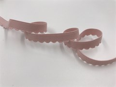 Резинка становая, ажурная, цвет розовая пудра, 12 мм шириной