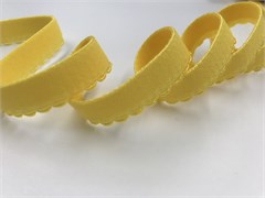 Резинка становая, ажурная, желтый, 10 мм шириной 2755